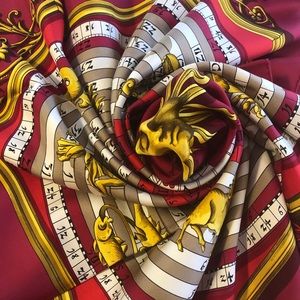 Hermès Astrologie “Dies et Hors” silk twill scarf
